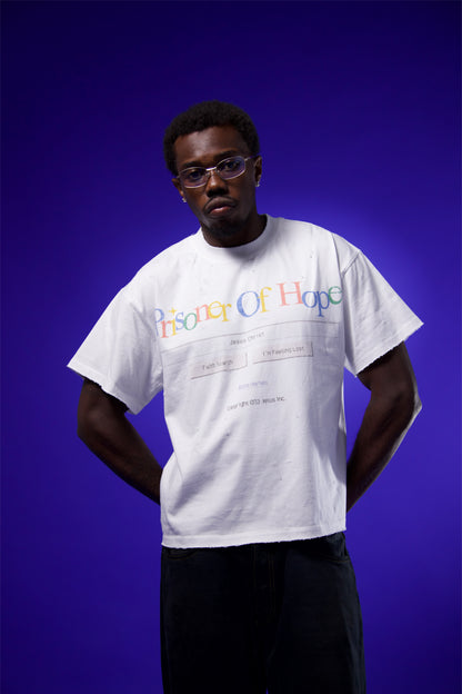 "GOOGLE" DISTRESSED GRAPHIC TEE